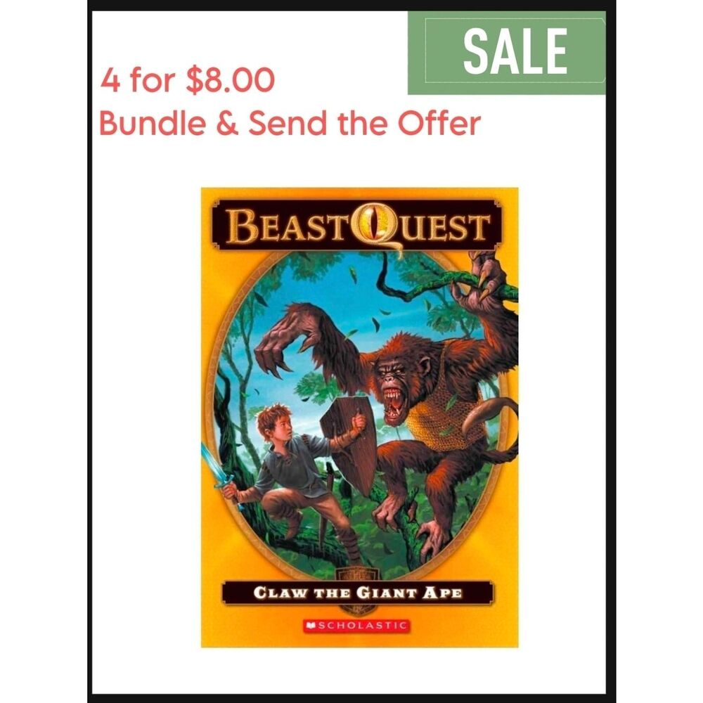 Scholastic Beast Quest: Claw the Giant Ape Book Kids Youth Teen Summer Read